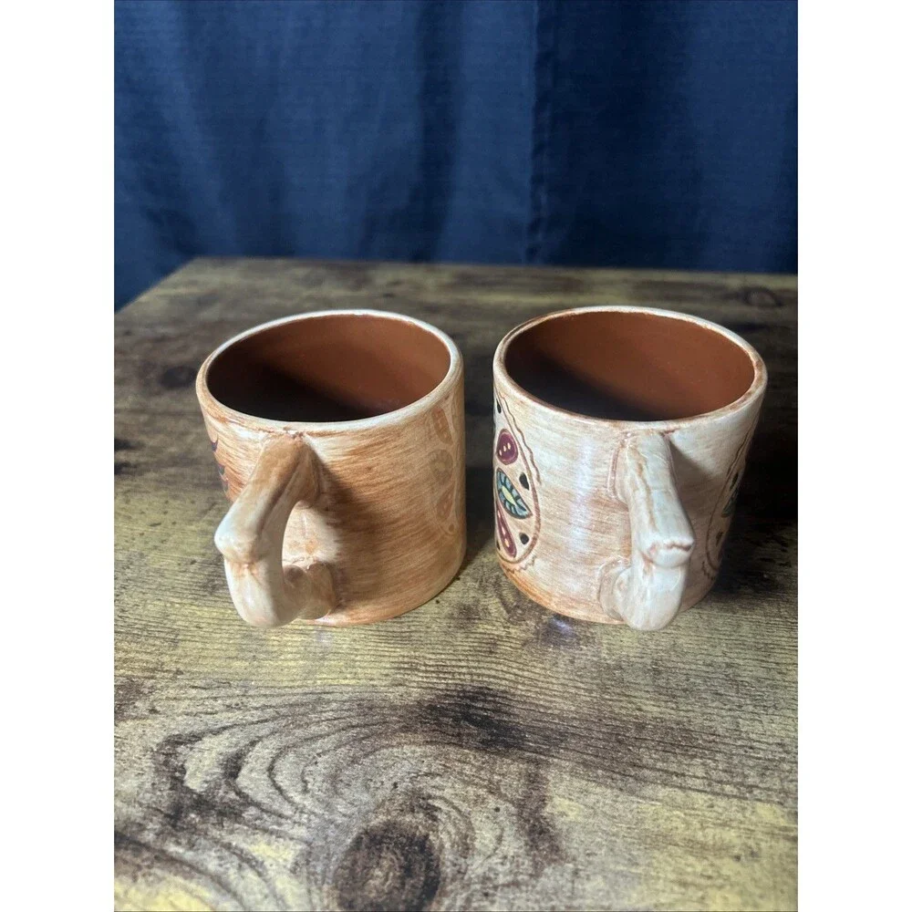 Pennsbury Pottery Rooster Cups Creamer Sugar Bowl Country Farmhouse Vintage Set